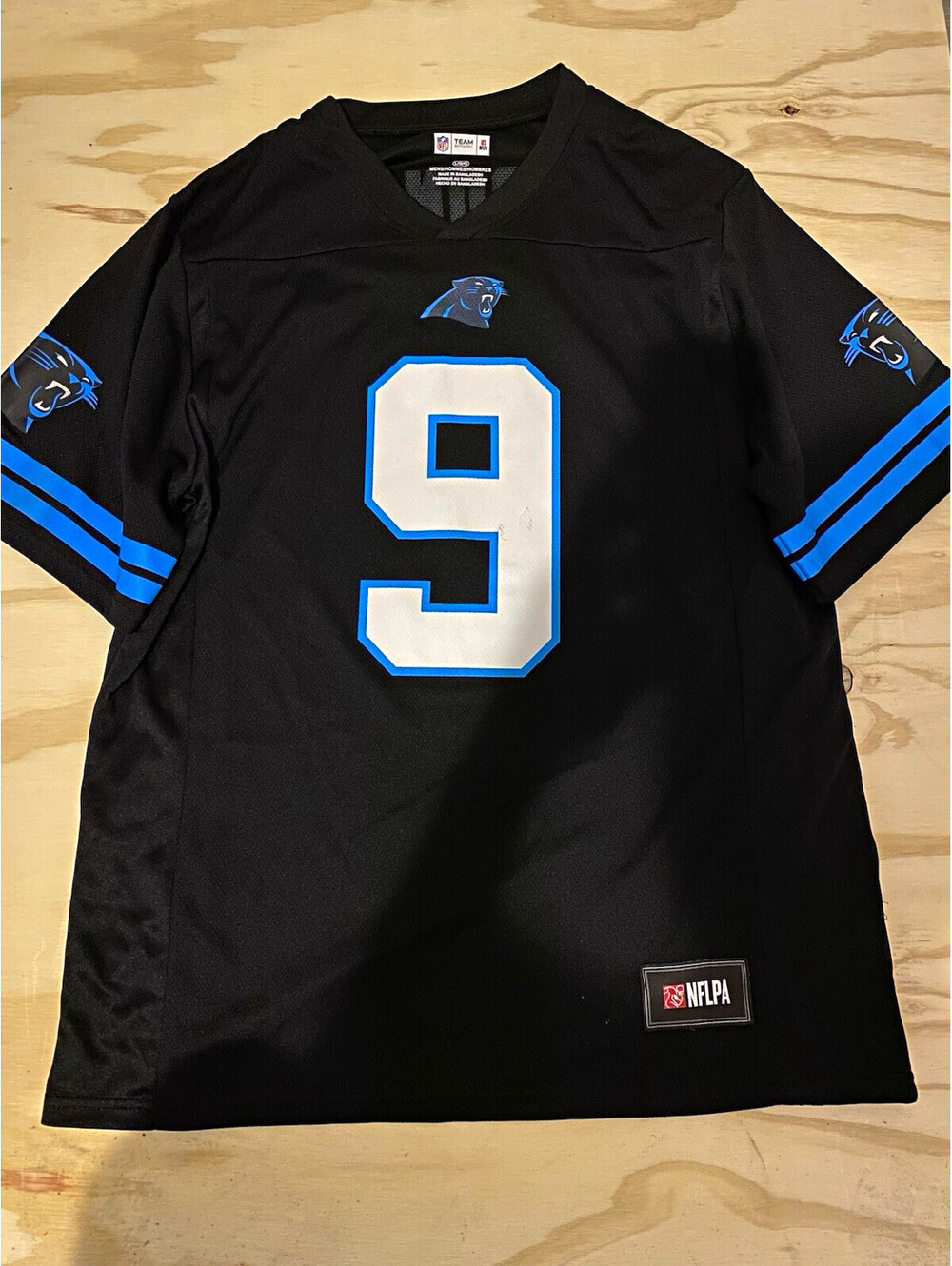 NFL Team Apparel Panthers Bryce Young #9 Mens L Black Jersey
